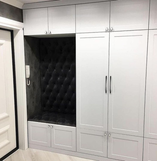 Встроенные распашные шкафы-Встроенный шкаф с распашными дверями в прихожую «Модель 40»-фото6
